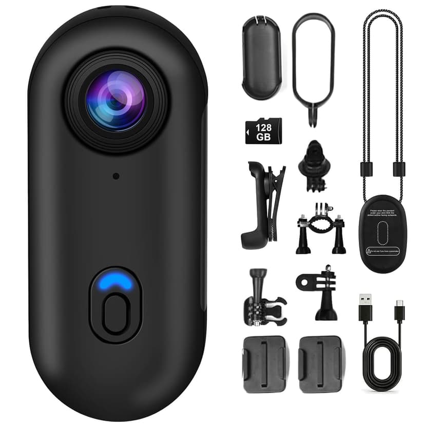 OBEST Mini Camera Sport 1080P WiFi,Body Cam Objectif Gran… - 1