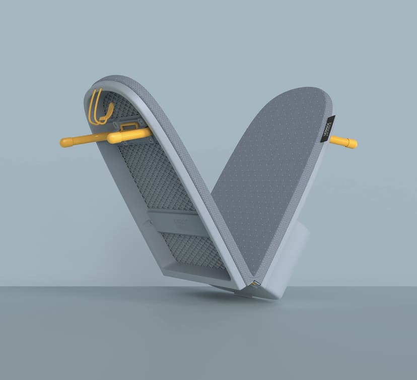 Joseph Joseph Pocket Folding Space-Saving, Compact table-top Ironing Board Regular, Grey/Yellow - 6