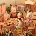 Sylvanian Families - La famille Lapin Chocolat - Set 4 figurines - Plongez dans l'univers de la famille Sylvanian - Figurines animaux miniatures - Jouet enfant 3 ans et + - 5655 - 6