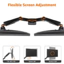 Amazon Basics Gas Spring Dual Computer Monitor Arm Mount, Adjustable, Holds Monitors up to 27 Inches (68.6 cm), Black - 4