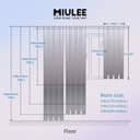 MIULEE 2 Panels Sheer Window Curtains Elegant Window Voile Panels/Drapes/Treatment for Bedroom Living Room 55" Wx96 L Grommet Top White - 7