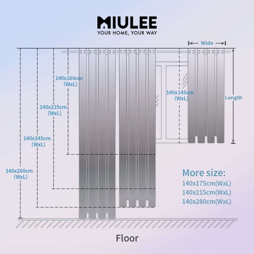 MIULEE 2 Panels Sheer Window Curtains Elegant Window Voile Panels/Drapes/Treatment for Bedroom Living Room 55" Wx96 L Grommet Top White - 7