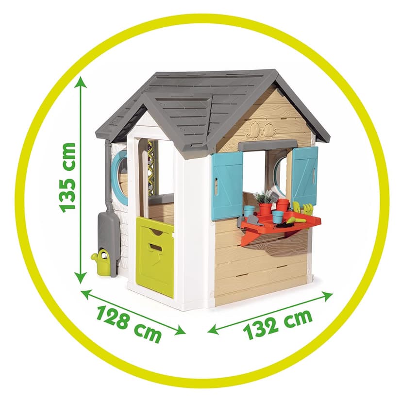 Smoby - Garden Playhouse for children for indoors and outdoors. Includes plant pots, planting label tags and watering can. For boys and girls aged 2 and over - 6