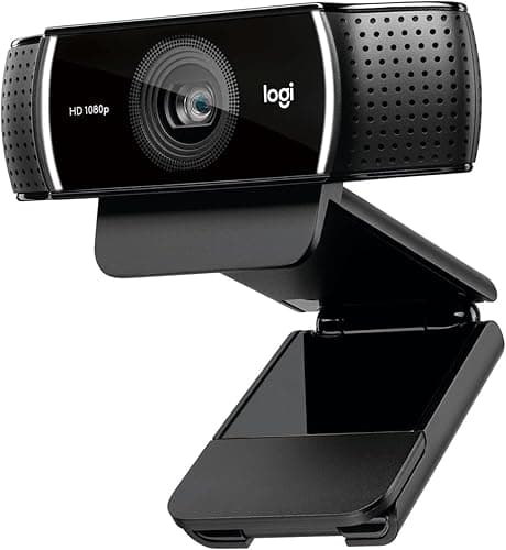 Logitech C922 Pro Stream Webcam, Streaming Ultrarapide HD 1080p/30ips/HD 720p/60ims, Audio Stéréo, Correction HD, Mise au Point Automatique, Youtube, Twitch, Camera PC/Mac/Portable/Macbook/Tablette