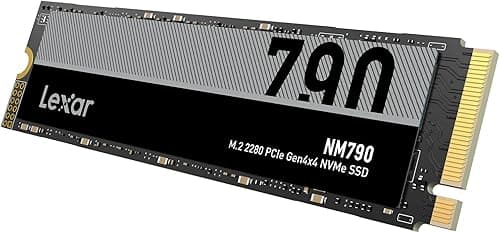 Lexar NM790 SSD 8TB, M.2 2280 PCIe Gen4x4 NVMe 1.4 Internal SSD, Up to 7,400MB/s Read, Up to 6,500MB/s Write, Internal Solid State Drive for PS5, PC, Laptop, Gamers, Professionals