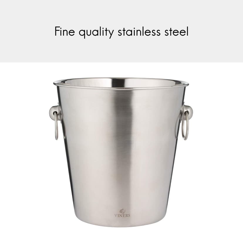 Viners Barware 4 Litre Champagne Bucket, Silver - 4