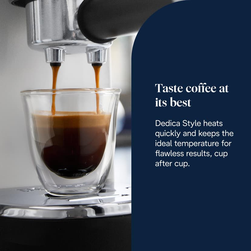 De'Longhi EC685.W Dedica Style Pump Espresso, Metal, 1.45 W, 1 Liter, White - 3