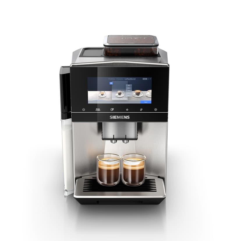 Siemens Fully automatic coffee machine EQ900 plus TQ905DZ3, 36 international coffee specialties, individual grinding, app control, large full-touch display, stainless steel - 1