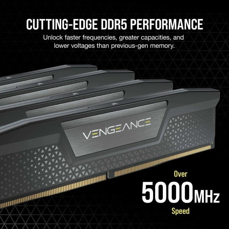 CORSAIR Vengeance DDR5 RAM 16Go (2x8Go) Jusqu'à 5200MHz CL40 Intel XMP 3.0 Mémoire pour Ordinateur de Bureau - Noir (CMK16GX5M2B5200C40) - 4