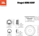 JBL Stage1 62CF GEN2 6.5" (165 mm) Component Car Speakers delivering 80W RMS and 640W Peak Power, 4 Ohm Impedance, Plus One™ Woofer Cone and Edge-Driven Silk Dome Tweeters for Clear JBL Sound - 12