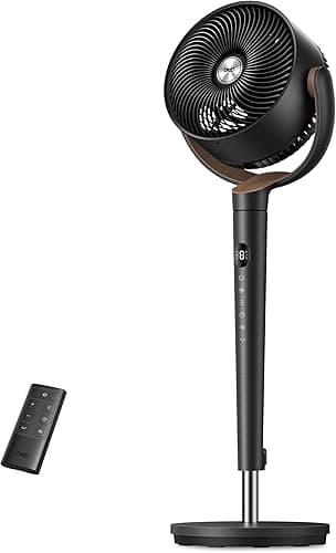 DREO Bedroom Pedestal Fan with DC Motor, 120° Oscillating…