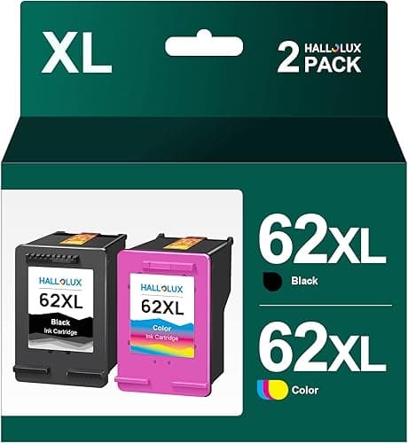 62XL High Yield Ink Cartridges Combo Pack Black and Tri-colour Replacement for HP 62 XL Compatible for Envy 5540 5541 5542 5544 5546 5640 5642 5644 5646 7640 OfficeJet 200 250 5740 5742 5744 (2-Pack)