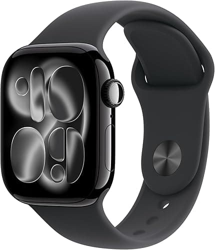 Apple Watch Series 11 [GPS 42mm] Smart Watch with Obsidian Case and Black Sport Band, Sleep Score, Activity Tracker, Health Tracker, Screen Always On