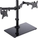 ErGear Dual Monitor Stand for 13"- 32" Screen, Freestanding Dual Monitor Arm Desk Mount with Sturdy Base, Adjustable Double Stand Hold 8KG/Arm Gaming - 1