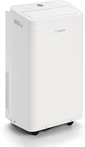 Bosch Cool 4000 Portable AC - 3-in-1: Air conditioning, dehumidifier, fan - 2.6 kW for rooms up to 35 m² - With automatic mode, silent mode & sleep mode (48 db (A)) [Energy class A+].