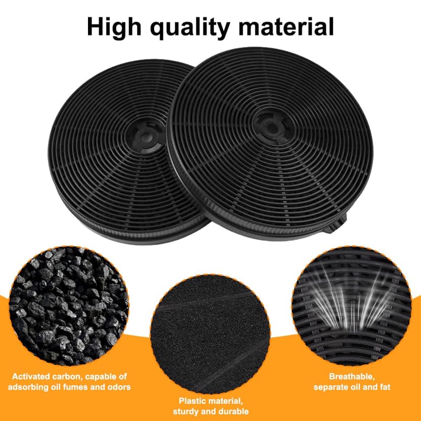 Replacement Carbon Filter for Cooker Hood / Cooker Hood / Accessories / Pack of 2 - 3