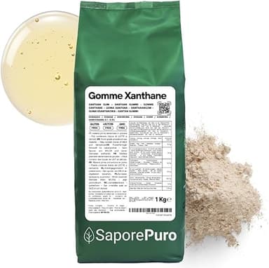 Saporepuro Xanthane en poudre 1 kg - Idéal pour la crème …