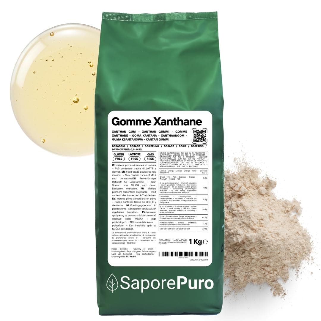 Saporepuro Xanthane en poudre 1 kg - Idéal pour la crème …