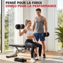 Yaheetech Haltères Réglables 2,5 à 24 kg 15 en 1 avec Base de Rangement, Système de Verrouillage de Sécurité, Poignée Antidérapante pour Entraînement à Domicile, Salle de Sport - 2