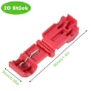 Pack of 20 Connection Terminals, Clip for Cable for Robotic Lawnmowers, Boundary Cable Charging Station, T-Branch Connector, Quick Connector, Power Thief Lawnmower e.g. Husqvarna, Gardena, Lawn Robot - 2