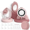Momcozy V1 Pro Tire Lait Electrique - Forte puissance d'aspiration, Double pompe à lait portable mains libres avec 3 modes d'aspiration finement réglés & 15 niveaux, Pompe à lait électrique avec Rouge - 1
