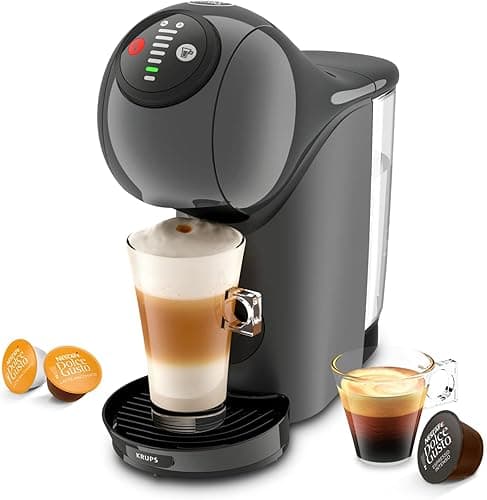 Nescafé Dolce Gusto KRUPS Coffee Machine Multi-Drink Pods, 0.8 L, Adjustable Drink Size, Espresso Machine, Compact Coffee Maker, Automatic Shut-off, Genio S KP243B10