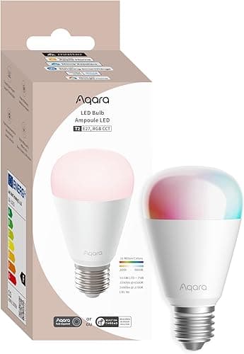 Aqara Ampoule LED T2 (E27, RGB CCT), Thread/Zigbee, Blanc…