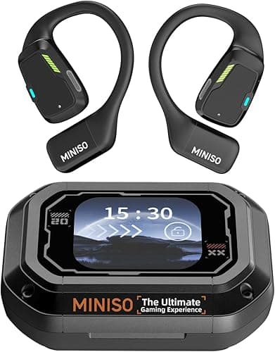 MINISO M98 AI Translation Earbuds Real Time，3-in-1 Translator Earbuds for 134 Languages with LCD Touch Screen，Open Ear Translation Headphones for Travel, Business, Learning