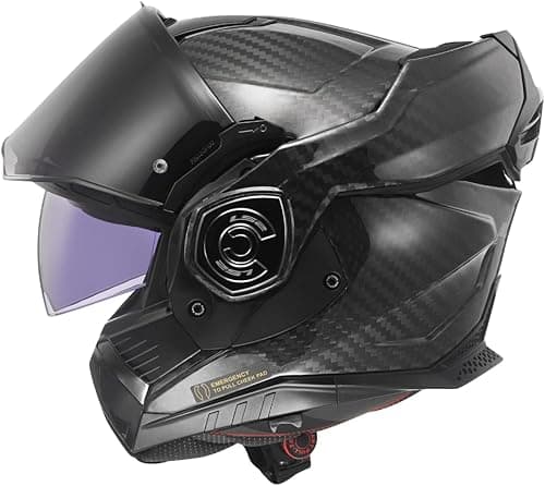 LS2 FF901 Advant X MATT Carbon Black Modular 180° Flip Front Dual Visor Full Face Motorbike Helmet Sport. ECE 22.06 Certified. Pinlock and Backpack Carry Bag - 3XL (65-66cm)