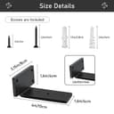 MLOQI 6pcs Shelf Carrier Shelf Bracket, White Shelf Holder of Steel Industrial Shelf Support 20cm - 2