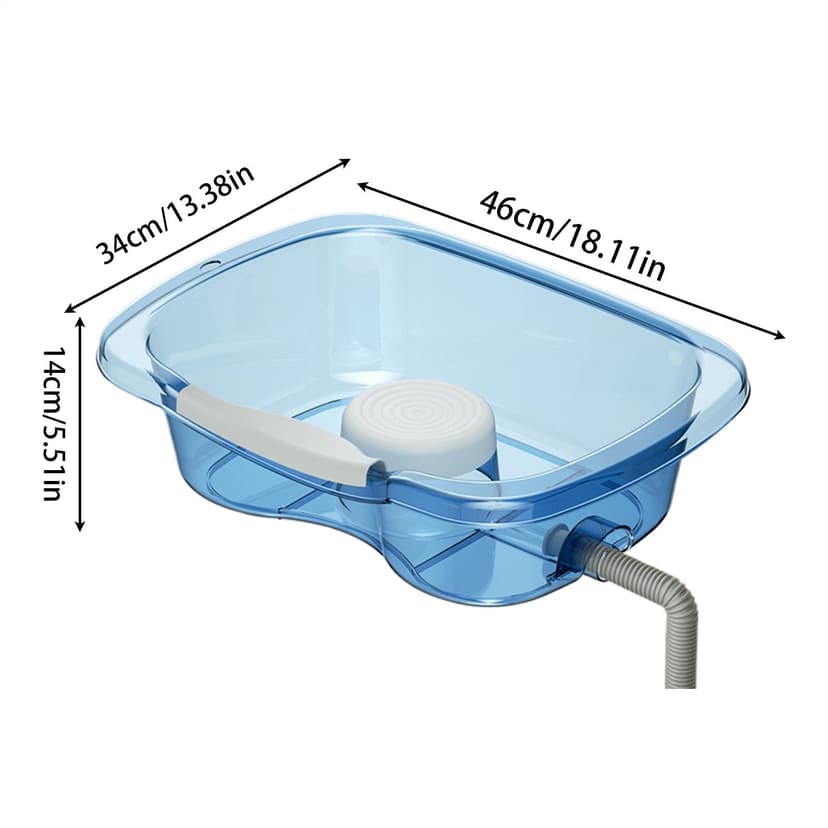 Bassin de shampooing, bassin de lavage des cheveux | Bol de shampooing d'hiver pour blessés | Bol de lavage des cheveux et bassin à la maison pour les personnes âgées et les patients handicapés au lit - 6
