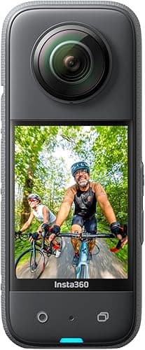 Insta360 X3 48MP 1/2" Action Camera 360° Waterproof Action Camera with 48MP Sensors, 5.7K 360° Active HDR Video, 72MP 360° Photos, 4K Single Lens, Stabilization, 2.29" Touch Screen with Sticker Kit