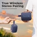 RIENOK Bluetooth Speaker Wireless Portable Waterproof Speaker with Lights FM Radio 15-Hour Playtime Bluetooth 5.3 TF Card USB Playback Mini for Home Garden Party Camping Travel - 6