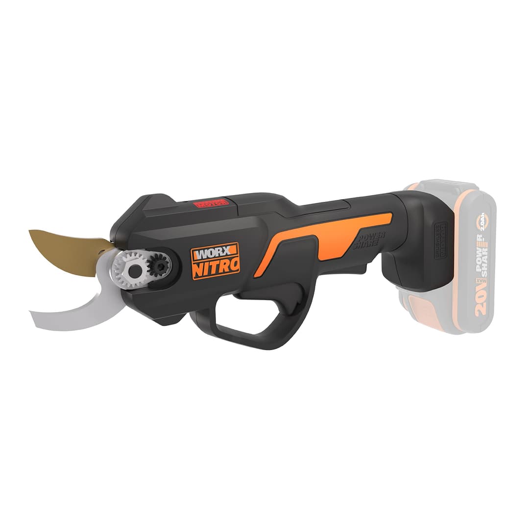 WORX Nitro 18V (20V Max) Electric Cordless Pruning Shears, PowerShare, Brushless, 25mm Cut Capacity, Orchard and Garden, Tool only, WG330E.9