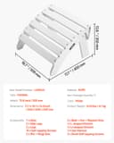 VEVOR Repose-pieds Pliable Adirondack, 450x500x350 mm, en PEHD, Résistant aux Intempéries pour Chaise Adirondack, Montage Facile, pour Extérieur, Patio, Porche, Piscine, Pelouse, Arrière-cour, Blanc - 7