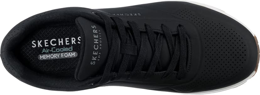 Skechers Men's Uno Stand on Air Sneaker, Dark Black Durabuck Trim, 8 UK - 7