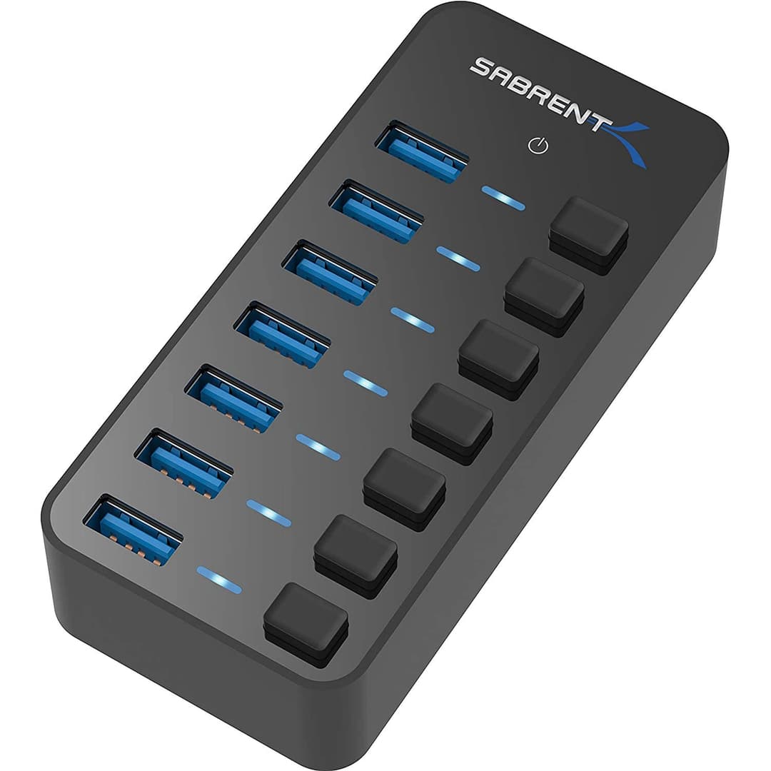 SABRENT Hub USB Alimenté, 5 Gbps Docking Station avec 7 P…