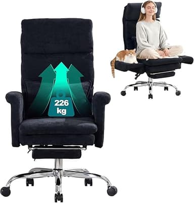 UEV Ergonomic Office Chair with Footrest up to 226 kg, Fo…