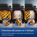 Philips Airfryer Série 5000 - Air Fryer double panier avec cuisson vapeur, 9L, RapidAir, 19 modes de cuisson, jusqu'à 90% de matières grasses en moins, AirSteam, nettoyage vapeur, HomeID (NA550/00) - 4