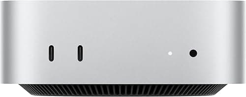 Apple Mac Mini Desktop PC with M4 Chip, 10 Core CPU and 10 Core GPU: 16GB Unified Memory, 256GB SSD Storage, Gigabit Ethernet, Compatible with iPhone/iPad