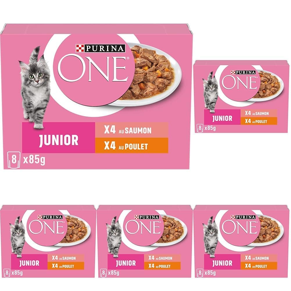 PURINA One Junior Effilés en Sauce Saveurs Assortis Saumo…