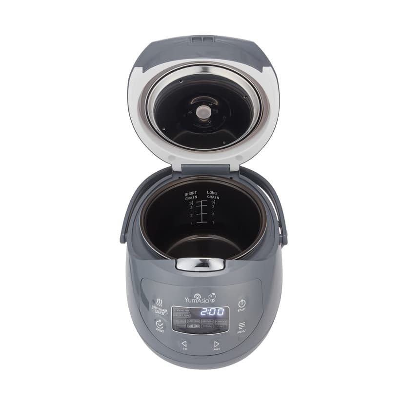 Yum Asia Panda Mini cuiseur à riz avec bol en céramique Ninja et logique floue avancée (3,5 tasses, 0,63 litre) 4 fonctions de cuisson du riz, 4 fonctions multicuiseur, 220-240V (Cobalt Grey) - 4