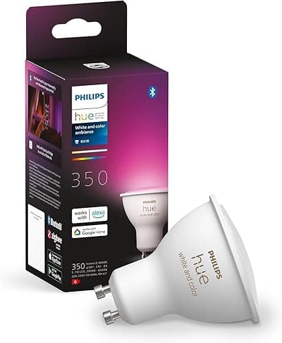 Philips Hue White & Color Ambiance GU10 LED Spot 5-Pack (400 lm), dimmable LED Lamps for the Hue Lighting System with 16 Million Colours, smart Light Control via Voice and app