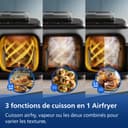 Philips Airfryer Série 5000 - Air Fryer double panier avec cuisson vapeur, 9L, RapidAir, 19 modes de cuisson, jusqu'à 90% de matières grasses en moins, AirSteam, nettoyage vapeur, HomeID (NA555/00) - 4