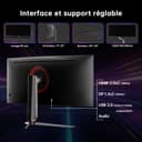 KTC 24 Inch Curved Monitor, FHD 1080P@180Hz Gaming Monior with 1500R VA Panel, 1ms MPRT, Adaptive Sync, HDR10, 110% sRGB, VESA, HDMI 2.0 / DP 1.4 Compatible with Desktop, Laptop, PS5, Xbox and More - 9