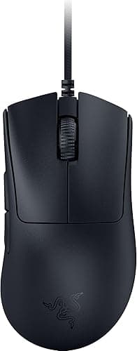 RAZER DeathAdder V3 Wired Gaming Mouse: 59g Ultra Lightweight - Focus Pro 30K Optical Sensor Fast Switches Gen-3 8K Hz HyperPolling 6 Programmable Buttons Ergonomic Speedflex Cable Black