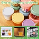 Aolso Food Storage Containers, 12-Pack Glass Food Containers, 100ML Overnight Oats Container with Airtight Lids, Freezer & Microwave Safe (Without Lid), Perfect for Storing Food - 5