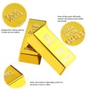 VALICLUD Pack of 5 Gold Bars Brick Bars Replica Film Prop Plastic for Party Favourite Small Activity Props Birthday Decoration Goodie Bags Fillers - 5