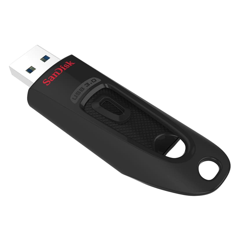 SANDISK Ultra USB Type-A Flash Drive 512GB (USB 3.0 Memory stick up to 130MB/s transfer speeds, RescuePro Recovery Software, Password protection, Durable) Black - 1