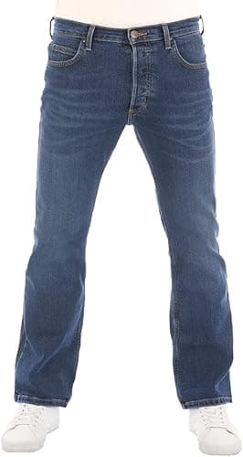 Lee Denver Men's Stretch Bootcut Jeans Trousers Denim Blue 32 33 34 36 38 40 42 44 46, 34 W/34 L